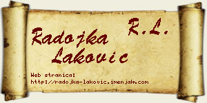 Radojka Laković vizit kartica